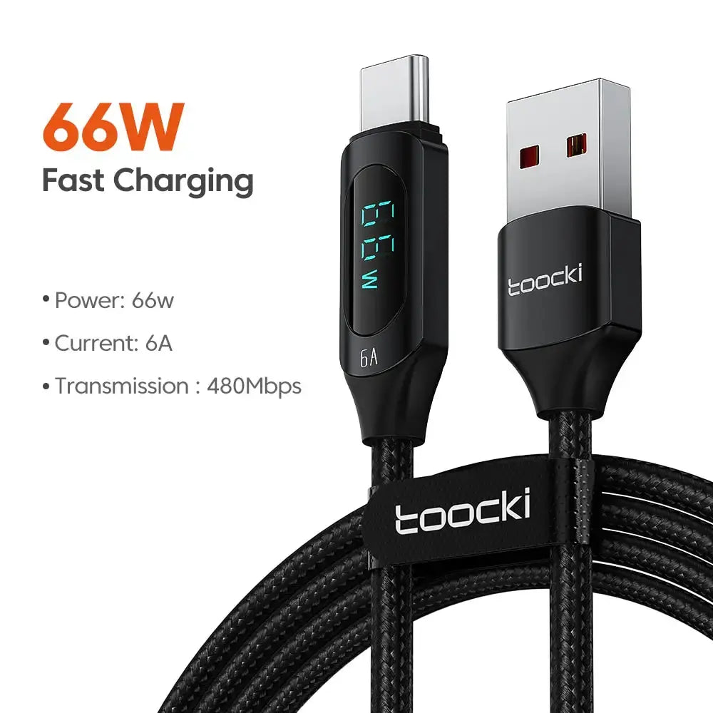Toocki Type C to Type C Cable 100W PD Fast Charging Charger USB C to USB C Display Cable For Xiaomi POCO F3 Realme Macbook iPad Tarot Yeah