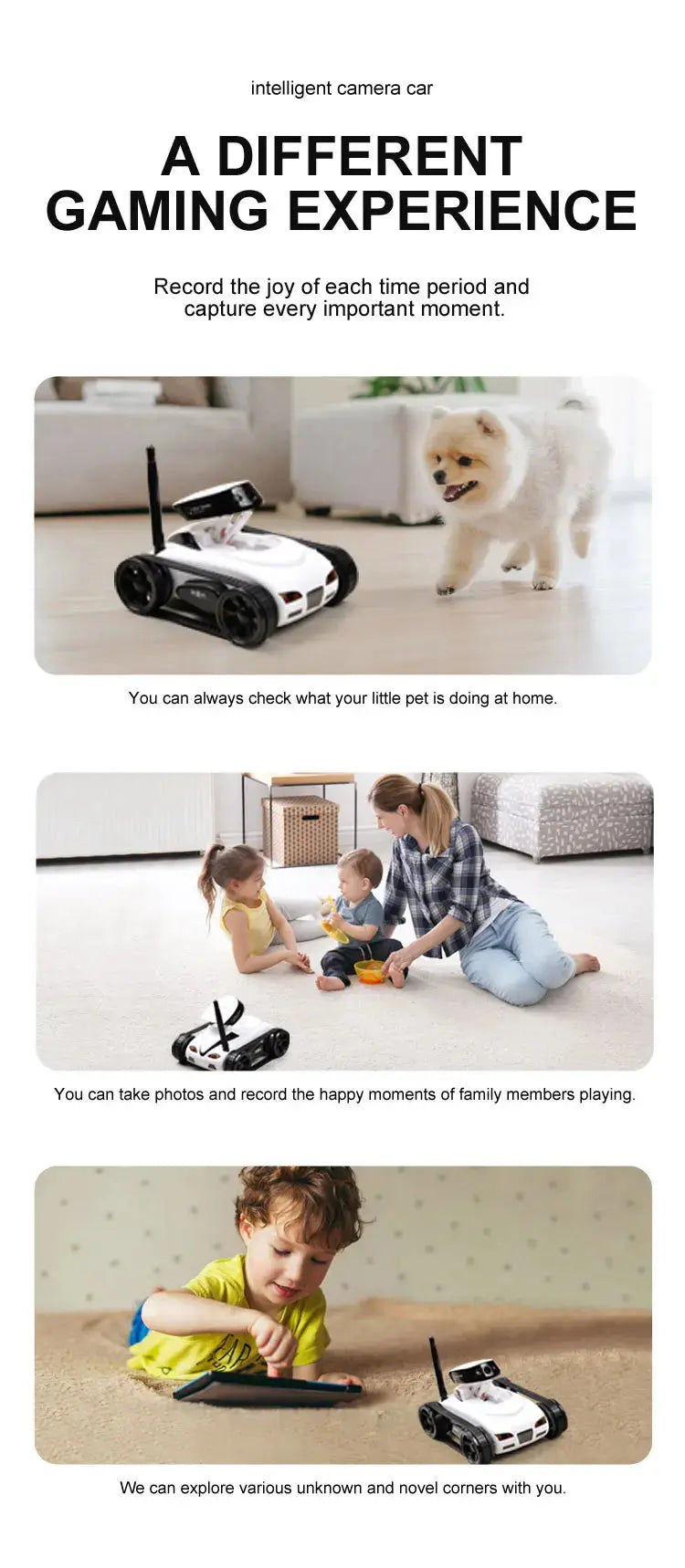 RC Camera Tank FPV WIFI Real-time Quality Mini RC Car HD Camera Video Remote Control Robot Car Intelligent APP Wireless Toys.