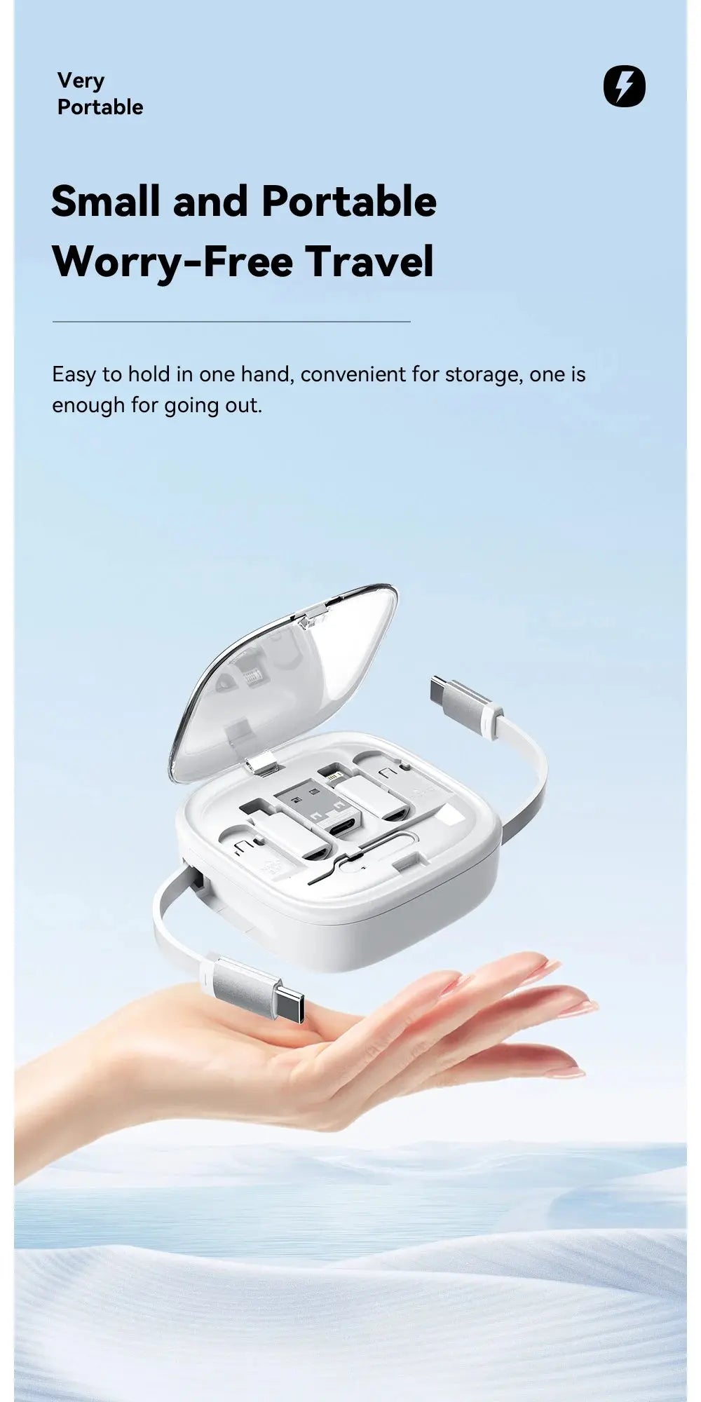 Essager USB C To Tpye C Cable PD 60W for Xiaomi Poco Fast Charging Data Travel Multi Functional Cord With Holder Storage Box Tarot Yeah