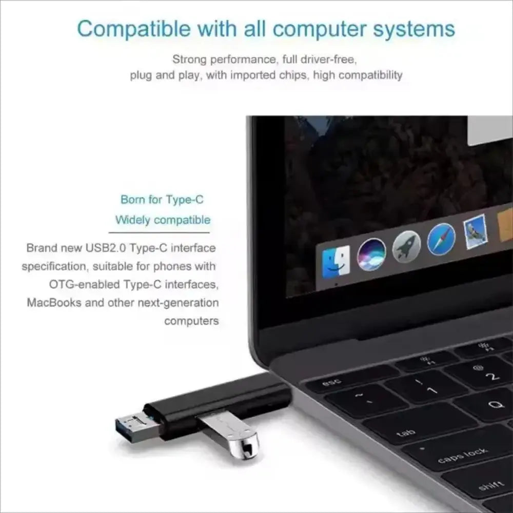 New 5 in 1 Multifunction USB 2.0 Type C USB Micro USB SD TF Memory Card Reader for Android Computer Dock OTG Type C Adapter Tarot Yeah