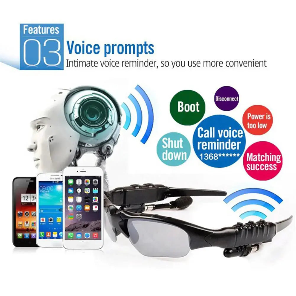 Bluetooth 5.0 Headsets Wireless Glasses Earphones Waterproof Noise Reduction Earbuds Outdoor Headphones with Mic for Xiaomi.