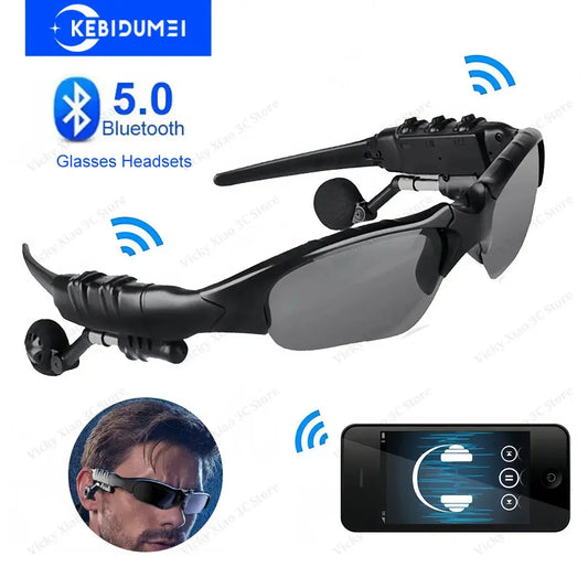 Bluetooth 5.0 Headsets Wireless Glasses Earphones Waterproof Noise Reduction Earbuds Outdoor Headphones with Mic for Xiaomi.