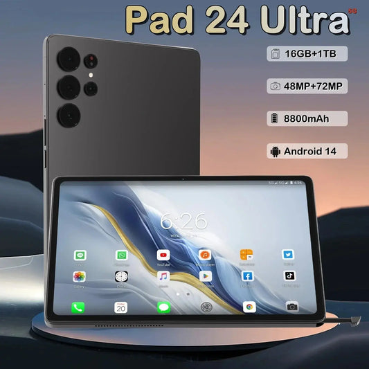 Original Pad 24 Ultra Tablet 13 inch 16GB+1TB Android 14 Snapdragon 8gen3 Global 8800mah 5G Dual SIM WIFI HD Full Screen.