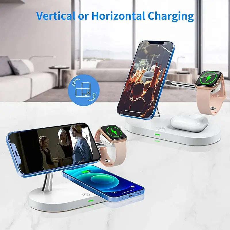 3 in 1 Wireless Charger Stand For iPhone 12 13 14 15 16 Fast Charging Station for Apple Watch 10 9 8 7 6 5 4 Airpods 2 3 Pro Tarot Yeah