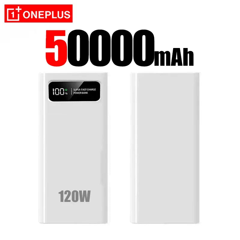 OnePlus 200000mAh LED Digital Display Power Bank High Capacity 120W Super Fast Charging Portable External Battery For IPhone NEW