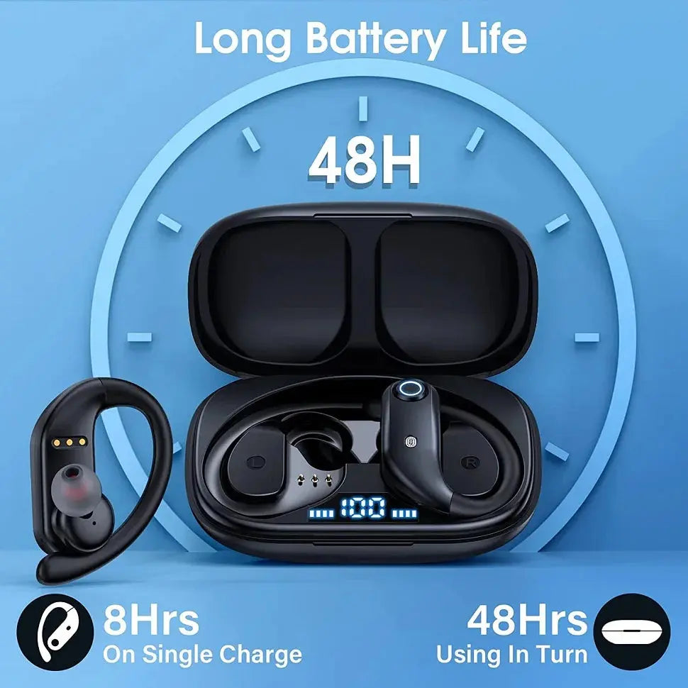 Bluetooth Earphones Wireless Earbuds with Wireless Charging Case  Stereo Sound Headphones Built-in Mic in-Ear Headsets Deep Bass.