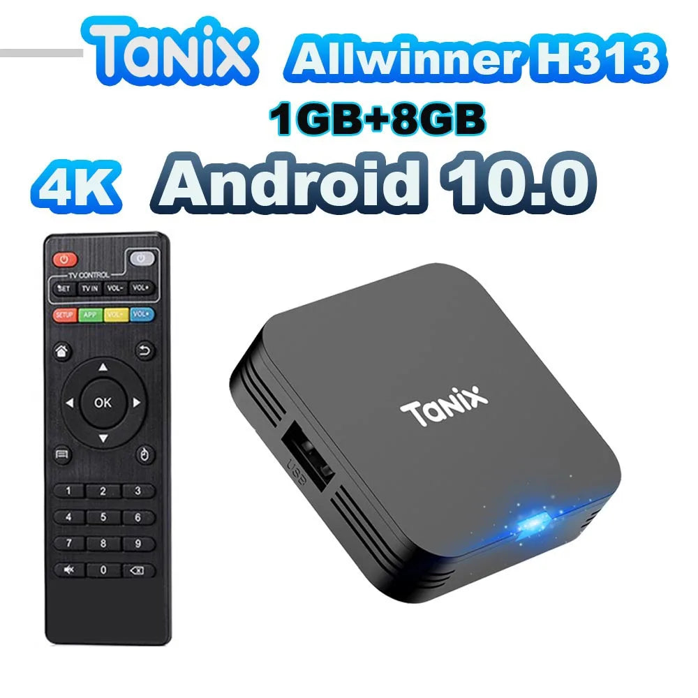 TANIX TX1 Android 10.0 Allwinner H313 Quad Core 4K HDR Mini Game TV Stick Wifi 1G 8G 2G 16G Smart TV Box Media Player