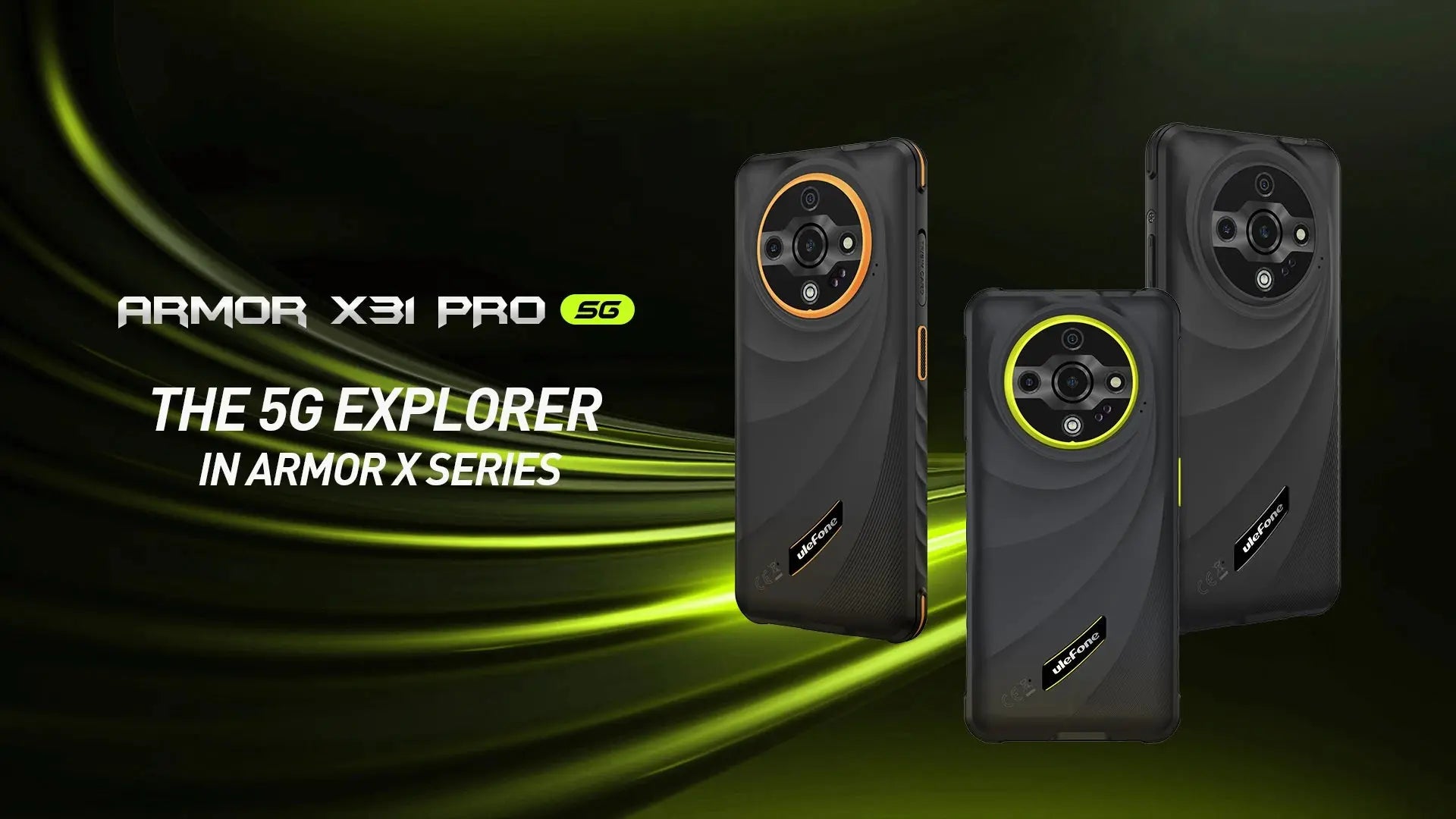 【World Premiere】Ulefone Armor X31 Pro 5G Rugged Phone Android 14 Smartphone 6.56”16GB + 256GB Night Camera 64MP 6050mAh NFC Tarot Yeah