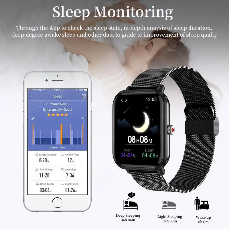 2024 New Body Temperature Monitor Watch Men Smart Watch Sports Music Playback Waterproof SmartWatch Heart Rate Blood Pressure