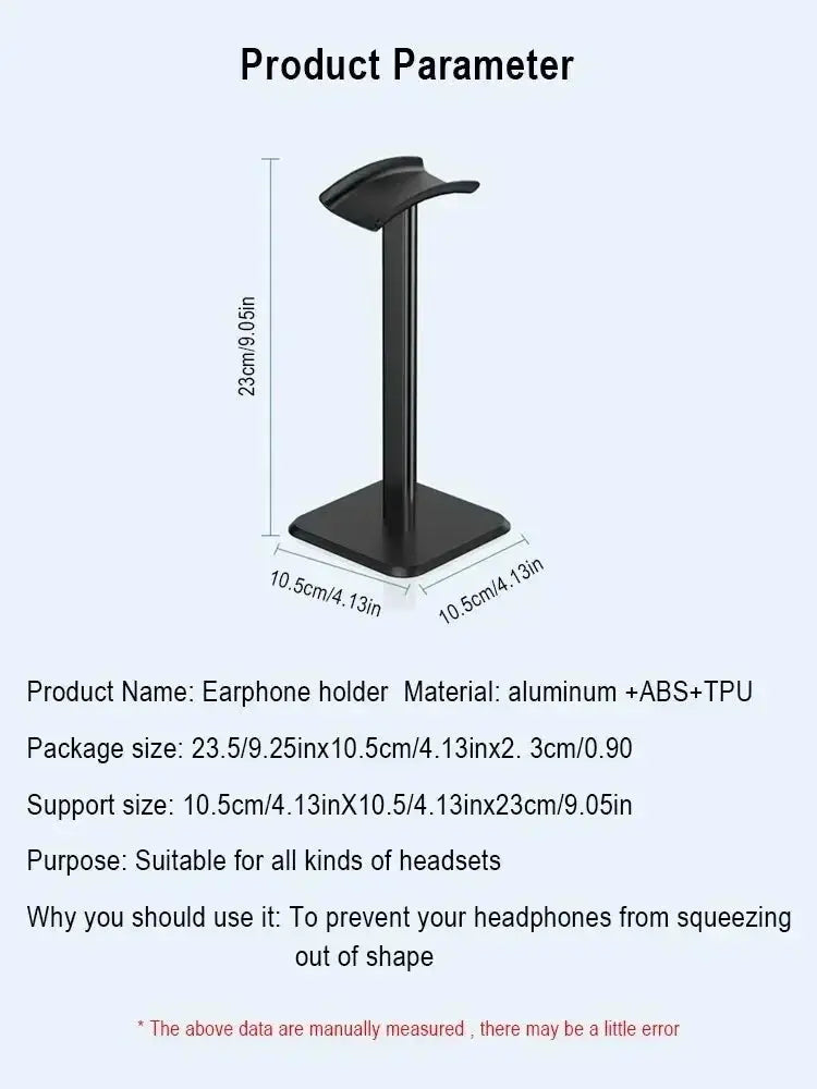 VIKEFON Headphone Stand Desktop Headset Holder-Desk Earphone Stand for All Headsets Such as Airpods Max HyperX Gaming Headphones.