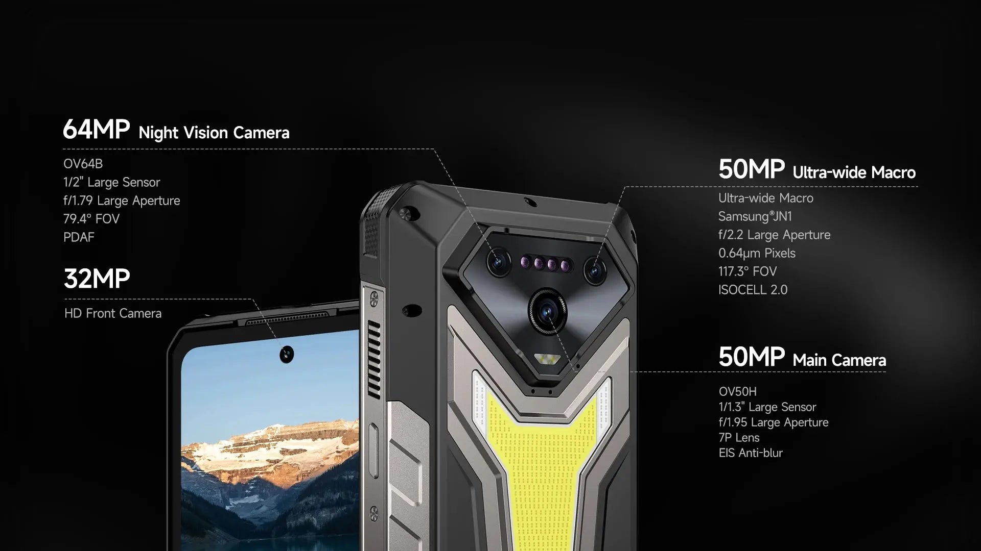 【NEW】Ulefone AI Smartphone Armor 34 Pro 5G 25500mAh  Built-in Projector 512GB ROM   120Hz 6.95" NFC Smartphone Mobile Phone Tarot Yeah