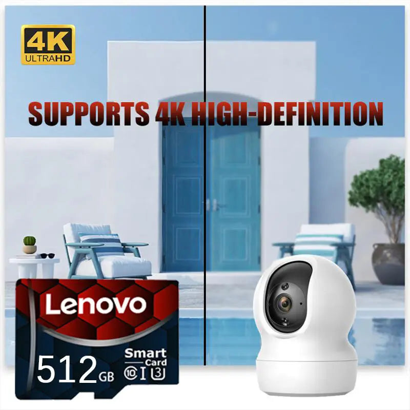 Lenovo 2TB A2 1TB Micro SD Card High Speed Memory Card 512GB 128GB MicroSD U3 TF Flash Card for Xiaomi Phone Camera table PC