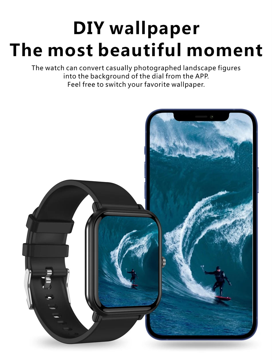 2024 New Body Temperature Monitor Watch Men Smart Watch Sports Music Playback Waterproof SmartWatch Heart Rate Blood Pressure