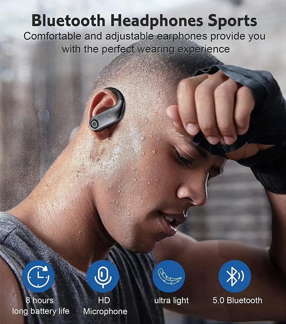 Bluetooth Earphones Wireless Earbuds with Wireless Charging Case  Stereo Sound Headphones Built-in Mic in-Ear Headsets Deep Bass.