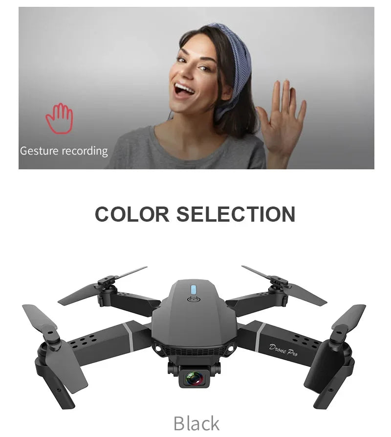 2025 New E88 Pro WIFI FPV Drone - 4K/1080P Dual Camera,Wide-Angle HD, Altitude Hold, Foldable Quadcopter, RC Helicopter Toy Gift