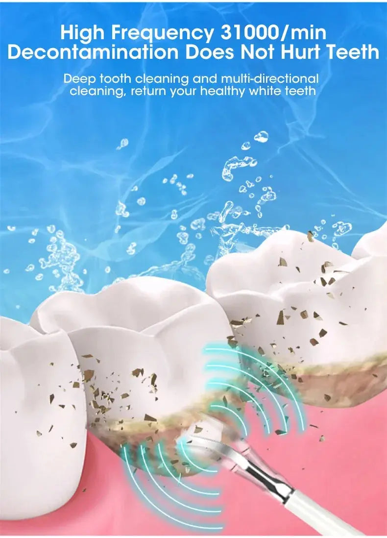 Electric Toothbrush Sonic Dental Teeth Whitening Kit Tooth Whitener Calculus Tartar Remover Tools Cleaner Stain Oral Care.
