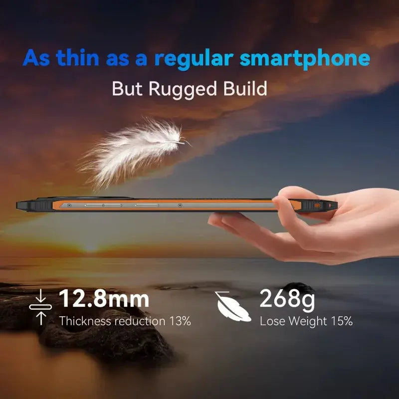 Cubot KingKong ES Ultra-thin Rugged Android Smartphone, 16GB RAM(6GB+10GB), 128GB ROM, 6.56" 90Hz Screen, 48MP Camera, 4G Phone Tarot Yeah