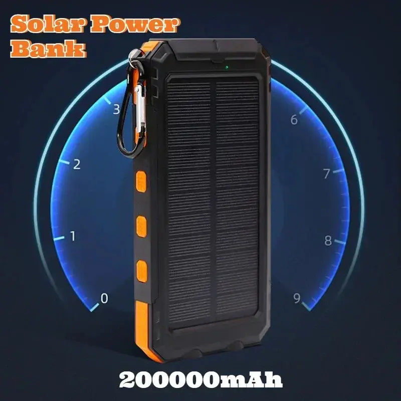 200000mAh Large Capacity Solar Power Bank Fast Charging Portable Charger External Battery  for IPhone Samsun Xiaomi Powerbank Tarot Yeah
