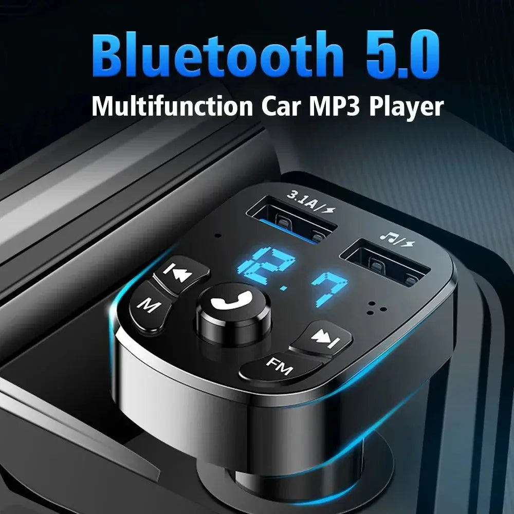 3.1A FM Transmitter Wireless Bluetooth 5.0 Car MP3 Player Dual USB Fast Charging Adapter  in Car Noise Reduction Audio Receiver Tarot Yeah