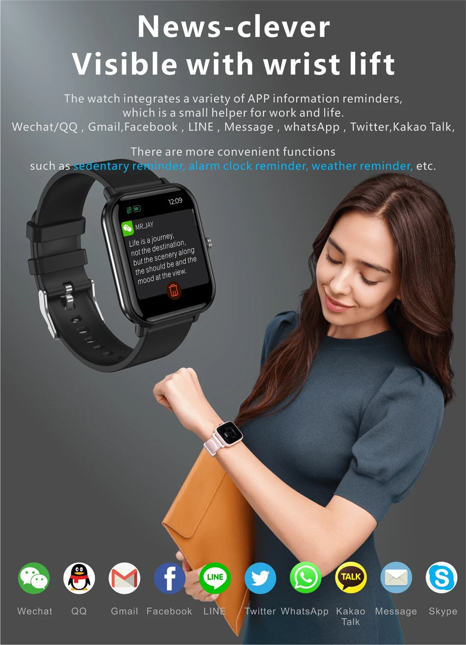 2024 New Body Temperature Monitor Watch Men Smart Watch Sports Music Playback Waterproof SmartWatch Heart Rate Blood Pressure