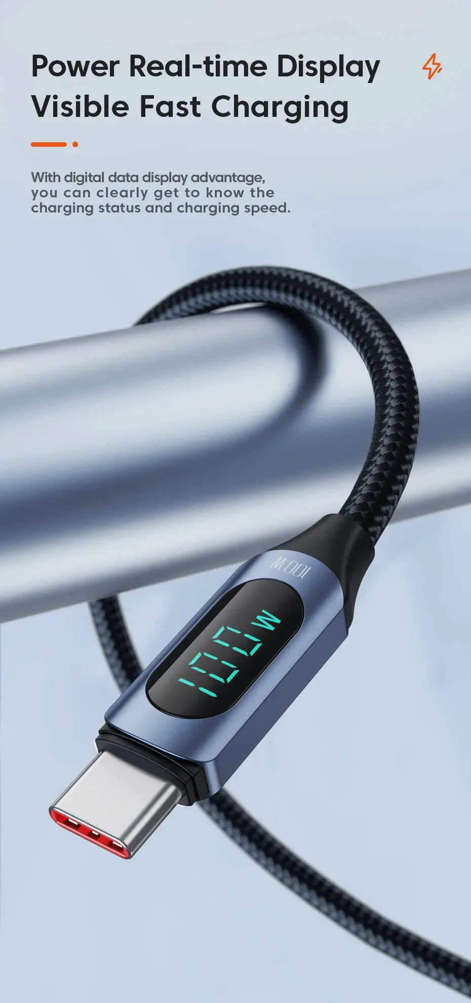 Toocki Type C to Type C Cable 100W PD Fast Charging Charger USB C to USB C Display Cable For Xiaomi POCO F3 Realme Macbook iPad Tarot Yeah