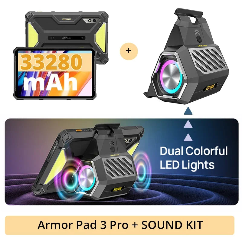 Ulefone Armor Pad 3 Pro Rugged Tablet PC 33280mAh MediaTek MT8788 16GB RAM(8+8) 256GB ROM 50MP 10.36"2K Android 4G NFC Tablet
