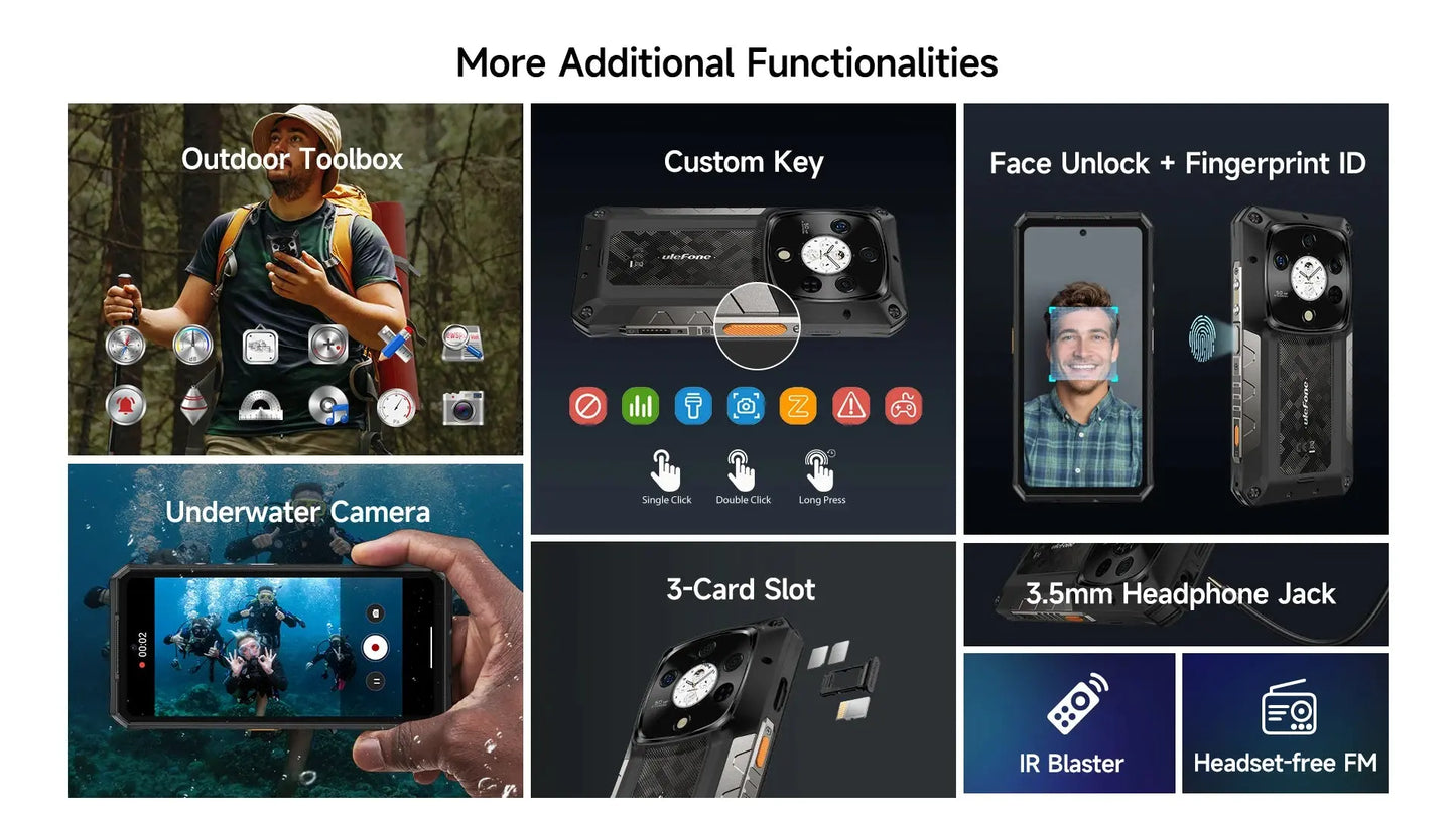 Ulefone Armor 28 Pro 5G AI Rugged Phone 512GB ROM Smartphone 120W MTK Dimensity 7300  10600mAh 6.67”AMOLED 64MP Mobile phone Tarot Yeah