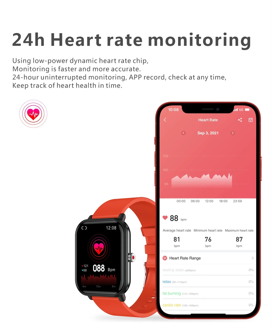 2024 New Body Temperature Monitor Watch Men Smart Watch Sports Music Playback Waterproof SmartWatch Heart Rate Blood Pressure