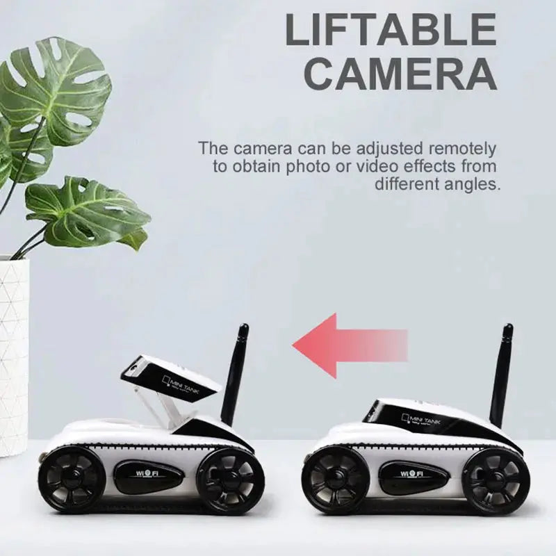 RC Camera Tank FPV WIFI Real-time Quality Mini RC Car HD Camera Video Remote Control Robot Car Intelligent APP Wireless Toys.