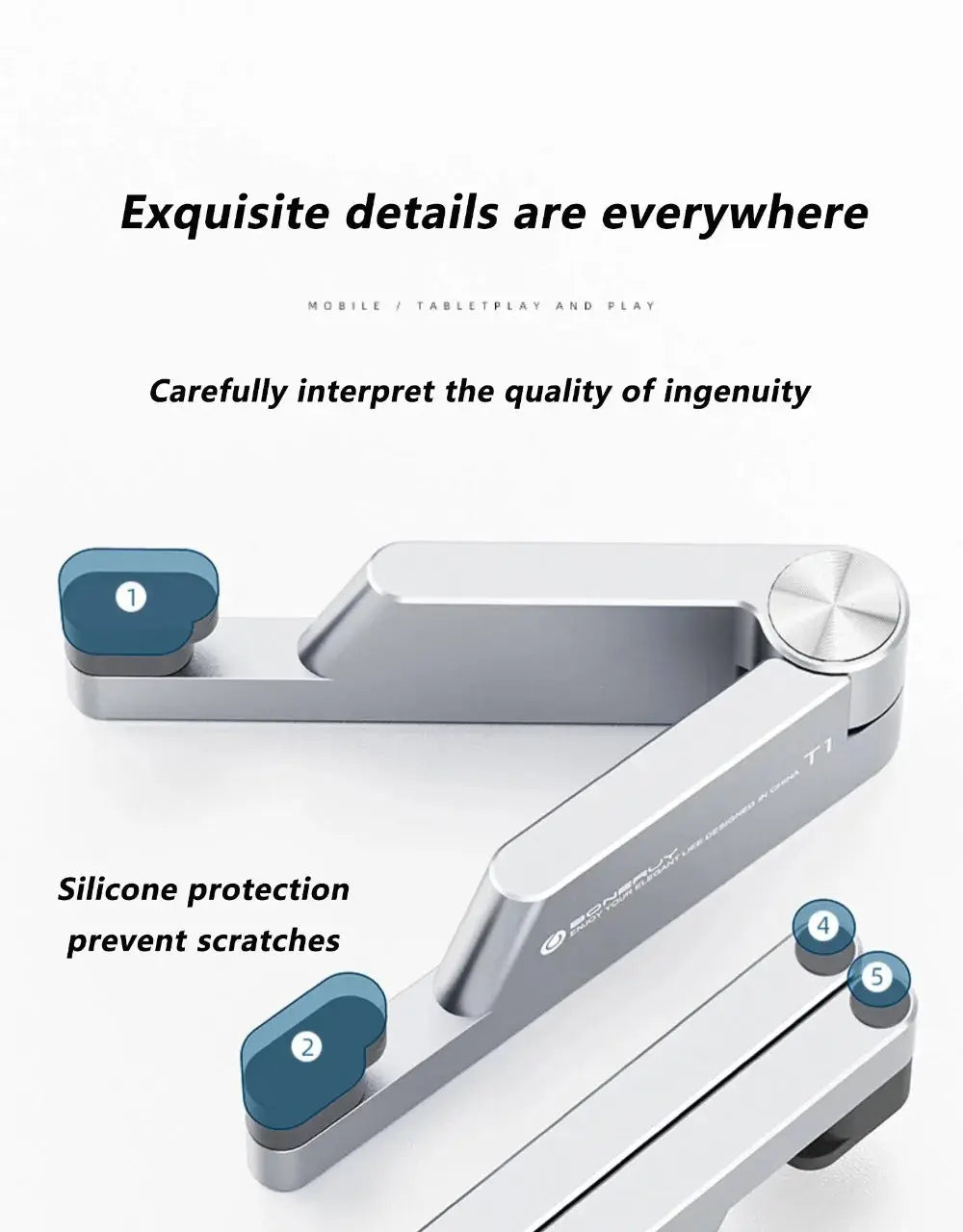 Portable V-shaped Foldable Phone Holder Desktop Lazy Metal Cell Tablet Stand For iPhone Samsung Xiaomi iPad Smartphone Bracket Tarot Yeah