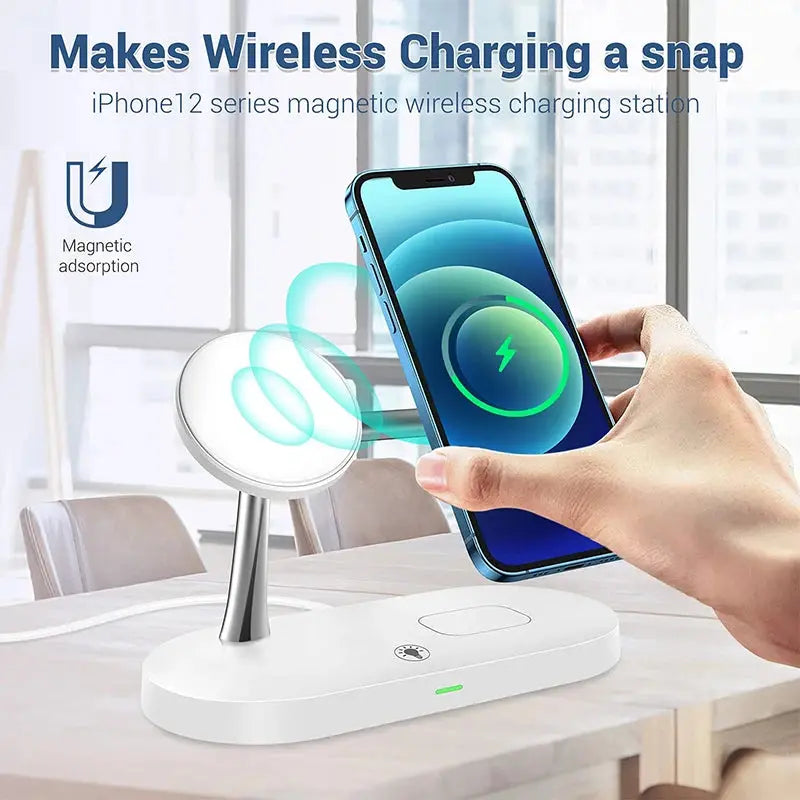 3 in 1 Wireless Charger Stand For iPhone 12 13 14 15 16 Fast Charging Station for Apple Watch 10 9 8 7 6 5 4 Airpods 2 3 Pro Tarot Yeah
