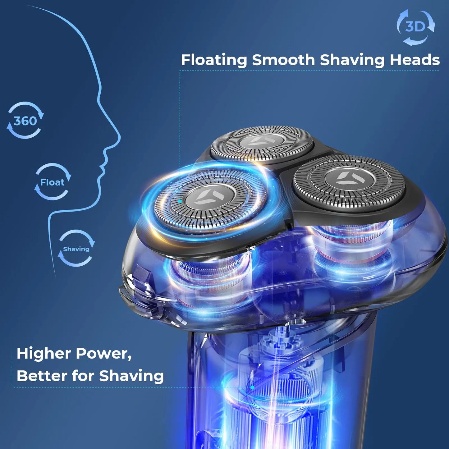 SEJOY Portable Clean Razor Men USB Electric shaver Powerful Beard Electric Razor Rechargeable Waterproof shaving Machine.