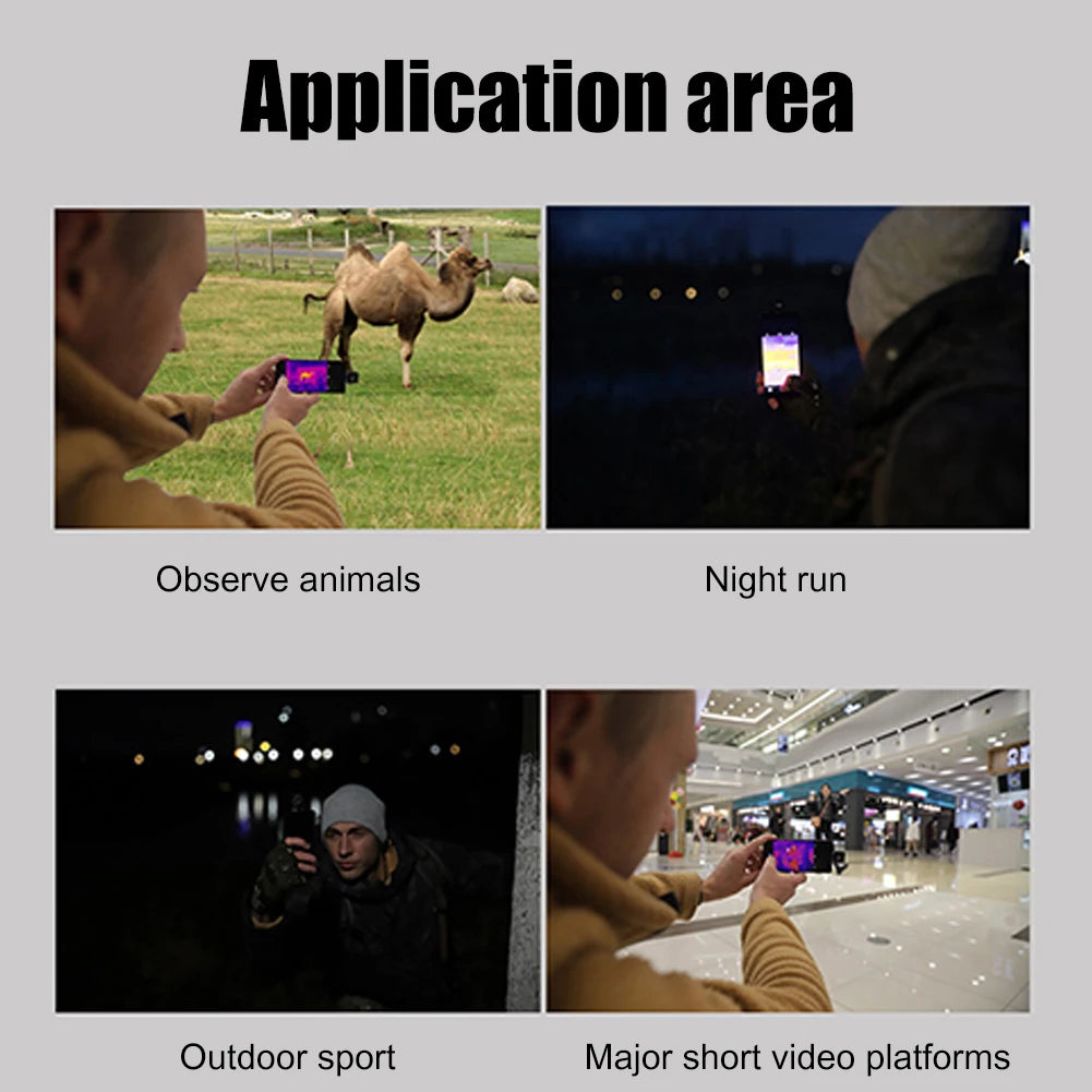 Mobile Thermal Imager 32*32 Pixels -20~1000°C Thermal Camera Thermal Imaging Camera for Android Type C Mobile Phone
