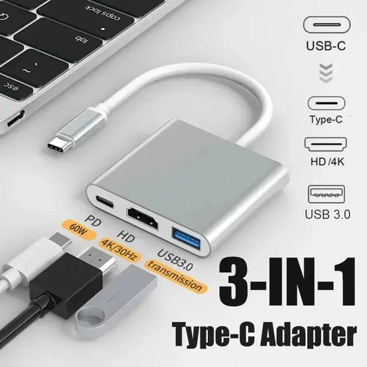USB-C To HDMI-compatible 3 in 1 Cable Converter for Samsung Huawei iPad Mac USB 3.1 Type C To HDMI-compatible 4K Adapter Cable Tarot Yeah