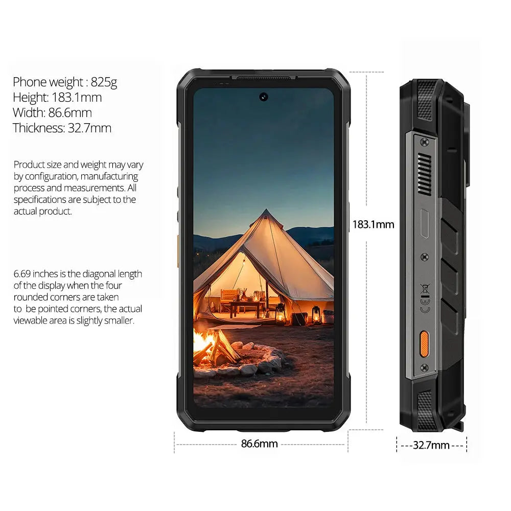 【NEW】Ulefone AI Smartphone Armor 34 Pro 5G 25500mAh  Built-in Projector 512GB ROM   120Hz 6.95" NFC Smartphone Mobile Phone Tarot Yeah