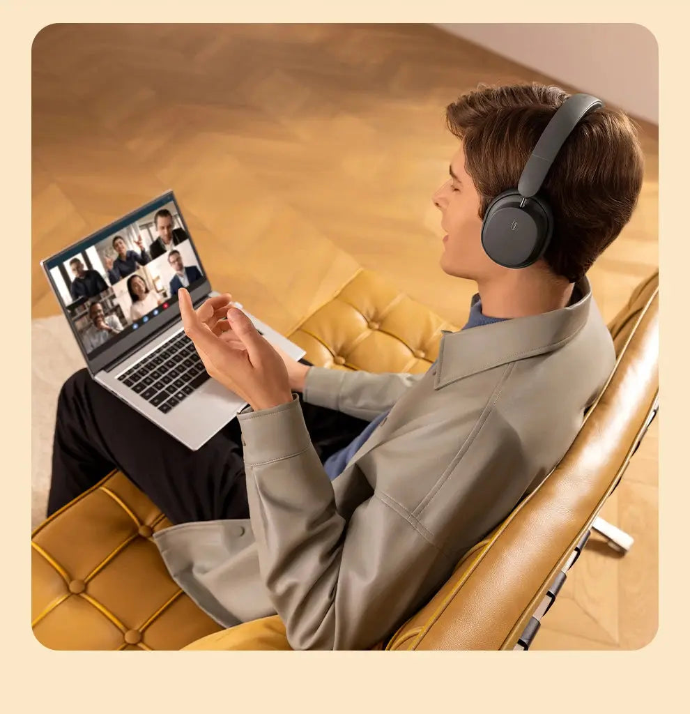 Baseus Bowie D05 Wireless Headphone 3D Spatial Audio Earphone Bluetooth 5.3 Headset 40mm Driver Foldable Over Ear Headphone 70H.
