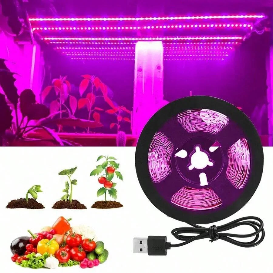 1M/2M/3M/5M/10M LED Full Spectrum LED Plant Growth Light 60 Lamp Beads/M Strip LED Fitolampy Greenhouse Plant Seed Growth Light