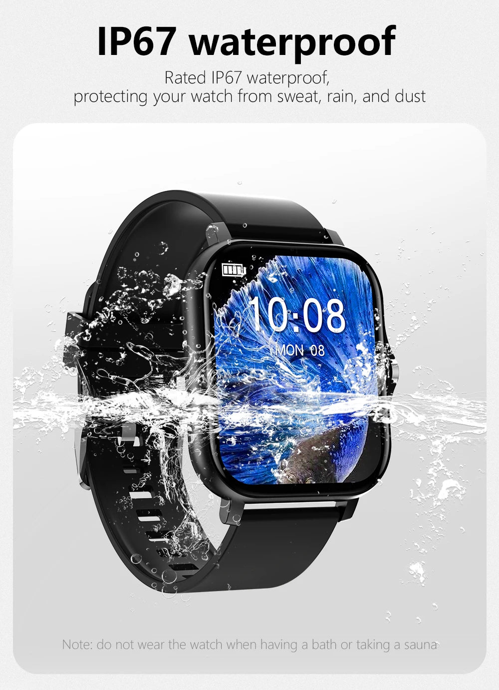 Smart Fitness Tracker Bracelet with Color Screen Health Reminders Exercise Step Counting Intelligent Information Notifications