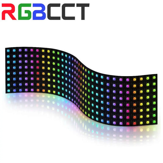 WS2812B RGB Flexible Pixel Led Module Panel 8x8/16x16/8x32 Matrix Screen WS2811 WS2812 IC Individually Addressable DC5V.
