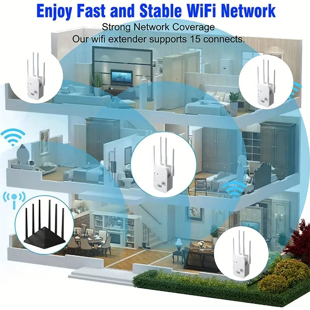 Magecam 1200Mbps Wireless WIFI Repeater 2.4G Router Wifi Range Extender Wi-Fi Signal Amplifier 802.11N Long Range Wireless WIFI Tarot Yeah