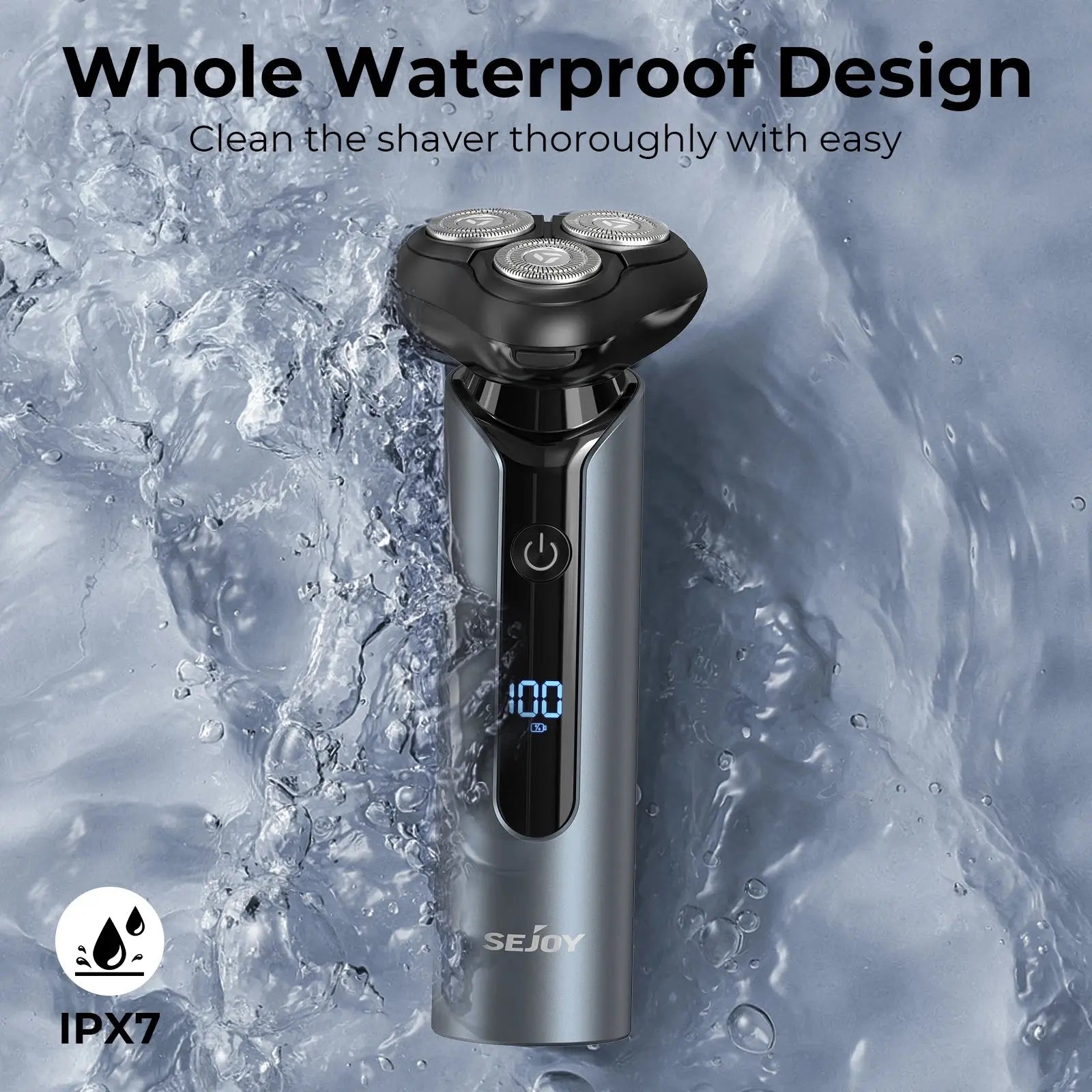 SEJOY Portable Clean Razor Men USB Electric shaver Powerful Beard Electric Razor Rechargeable Waterproof shaving Machine.