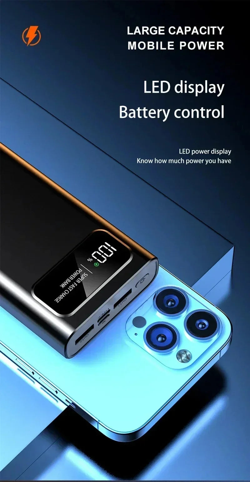OnePlus 200000mAh LED Digital Display Power Bank High Capacity 120W Super Fast Charging Portable External Battery For IPhone NEW