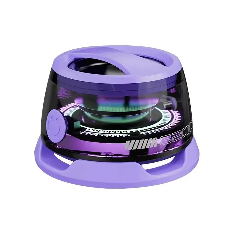 Outdoor Magnetic Bluetooth Speaker Wireless ‌Camping‌ Mini Travel Stereo Speaker with RGB Color Light and Phone Holder for IOS.