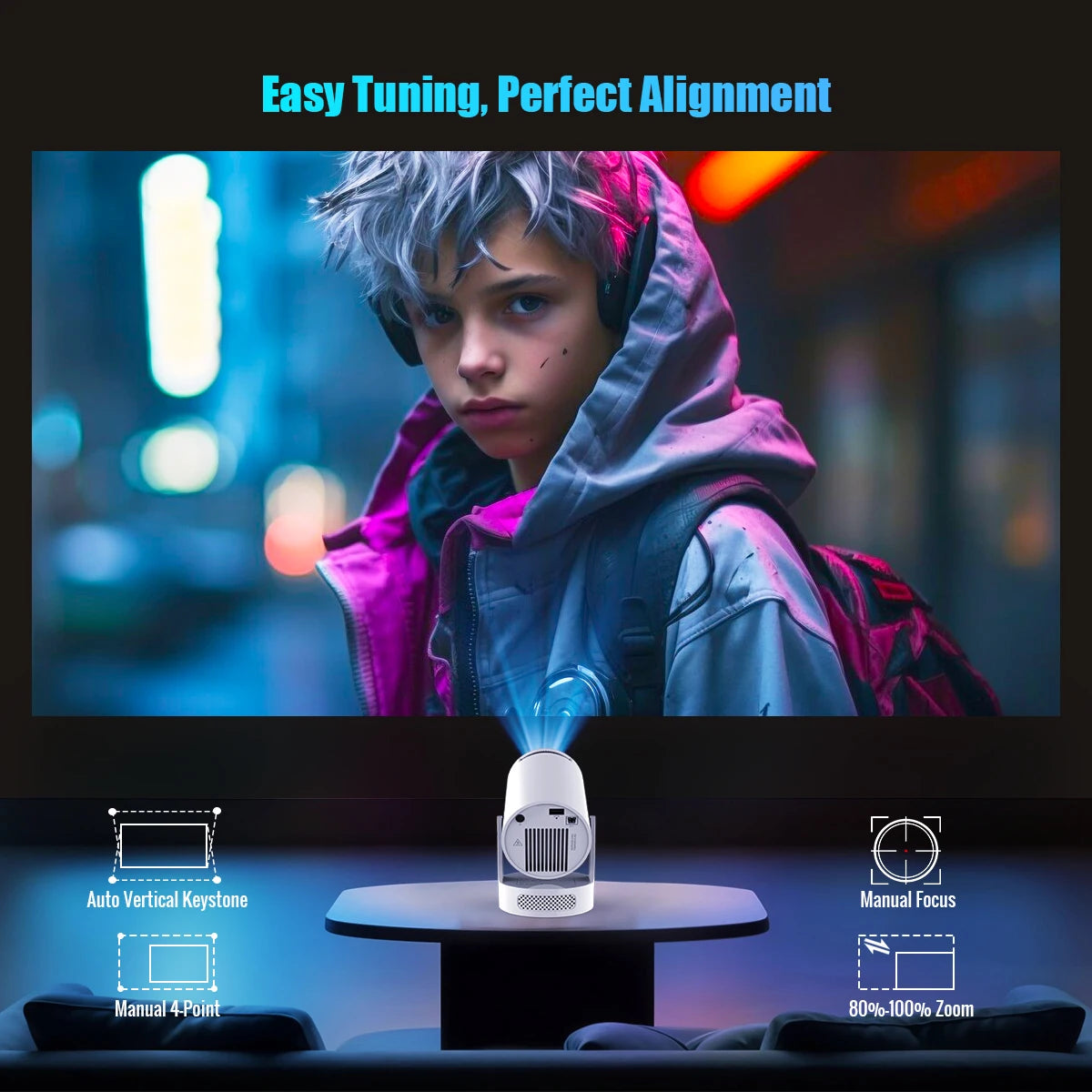 Magcubic 4K Wifi6 Projector 290 ANSI Dual WIFI BT5.0 1280*720P Home Cinema Outdoor portable HY300 Pro +