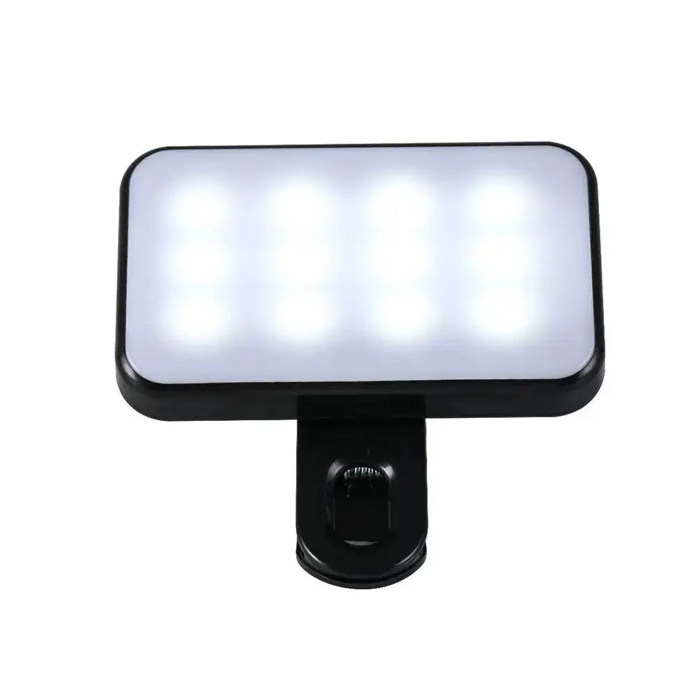 Portable Mini Selfie Fill Light Rechargeable 3 Modes Adjustable Brightness Clip On For Mobile Phone Make Up Computer Fill Light Tarot Yeah