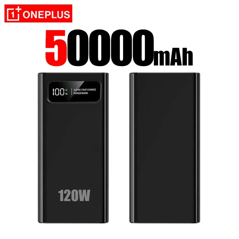 OnePlus 200000mAh LED Digital Display Power Bank High Capacity 120W Super Fast Charging Portable External Battery For IPhone NEW