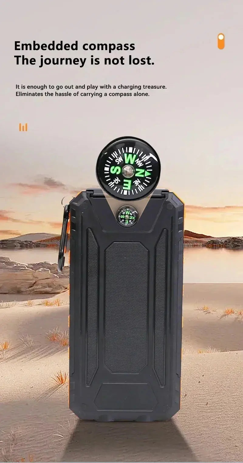 200000mAh Large Capacity Solar Power Bank Fast Charging Portable Charger External Battery  for IPhone Samsun Xiaomi Powerbank Tarot Yeah
