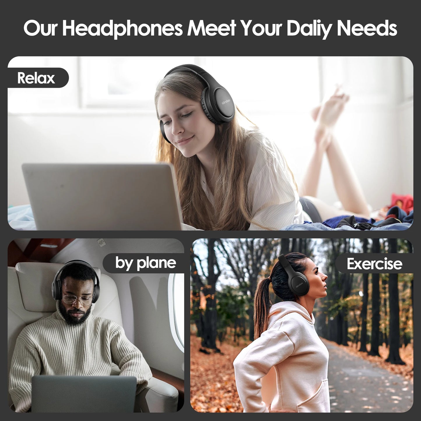 Siindoo JH-919 Foldable Wireless Headphones, Bluetooth Stereo Earphones Super Bass With Mic 4colors For Iphone Laptop PC