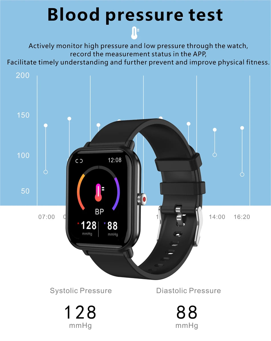 2024 New Body Temperature Monitor Watch Men Smart Watch Sports Music Playback Waterproof SmartWatch Heart Rate Blood Pressure
