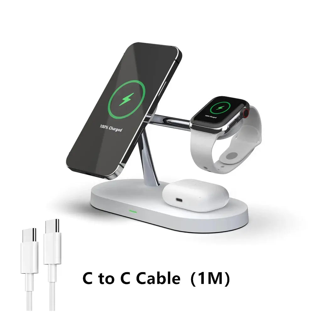 3 in 1 Wireless Charger Stand For iPhone 12 13 14 15 16 Fast Charging Station for Apple Watch 10 9 8 7 6 5 4 Airpods 2 3 Pro Tarot Yeah